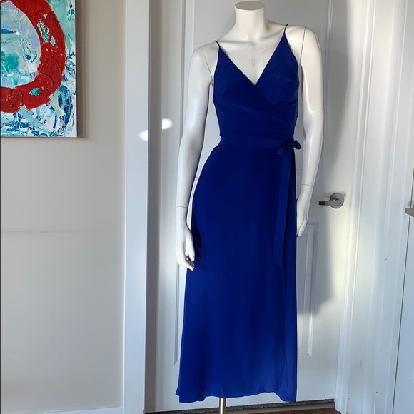 Amanda Uprichard Dresses & Skirts - NWT Amanda Uprichard Royal Blue Wrap Maxi M